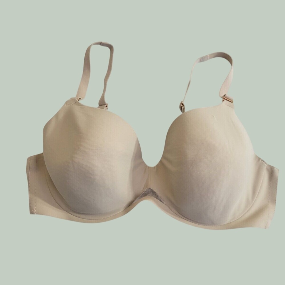 Soma Bodify Perfect Coverage Bra 36DD Underwire Minimalist T-Shirt Tan Beige New